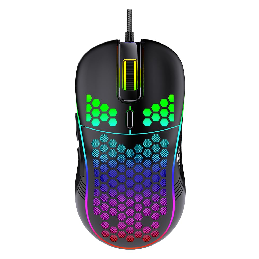 TAG Gamerz Fusion RGB Honeycomb Gaming Mouse Black Edition