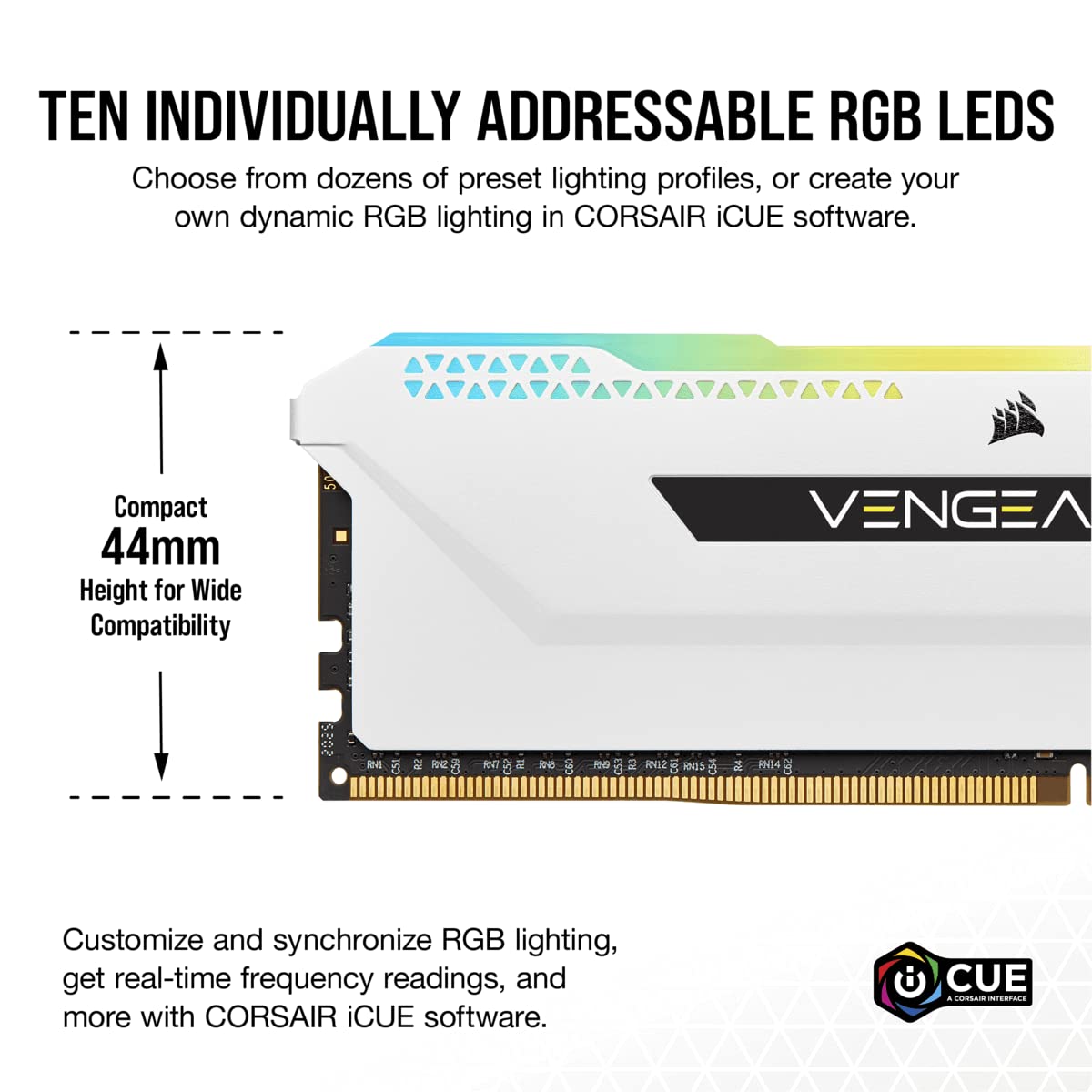 Corsair Vengeance RGB Pro SL 32GB DDR4 3200MHz C16 Memory Kit Black