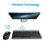 PORTRONICS Key 2 Combo Multimedia Wireless Keyboard & Mouse 2.4 GHz Wireless | Tenkeyless Size | Single USB Receiver | High-Precision Mouse