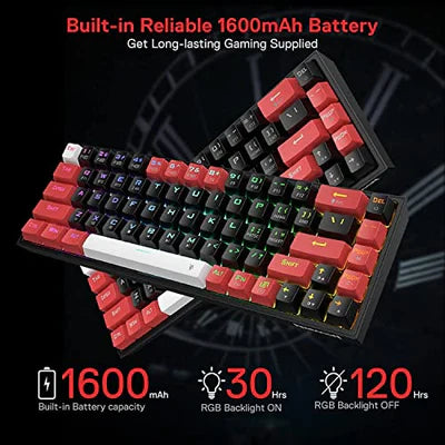 Redragon K631 PRO CASTOR RGB Bluetooth/2.4Ghz/Keyboard (Red Switch) - | Buy Online at Shwetha Computers