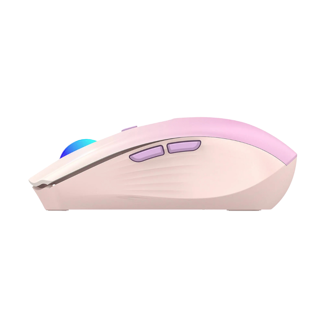 Ant Esports GM400W RGB Wireless Gaming Mouse - Light Pink, Rose 3200 DPI