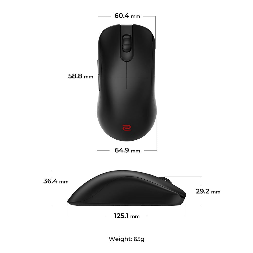 BenQ Zowie FK2-DW 4K Wireless Medium Size Gaming Mouse