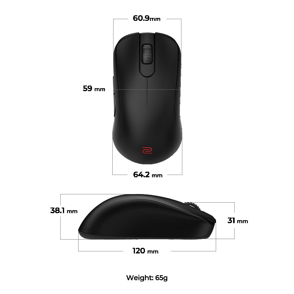 BenQ Zowie S2-DW 4K Wireless Small Size Gaming Mouse