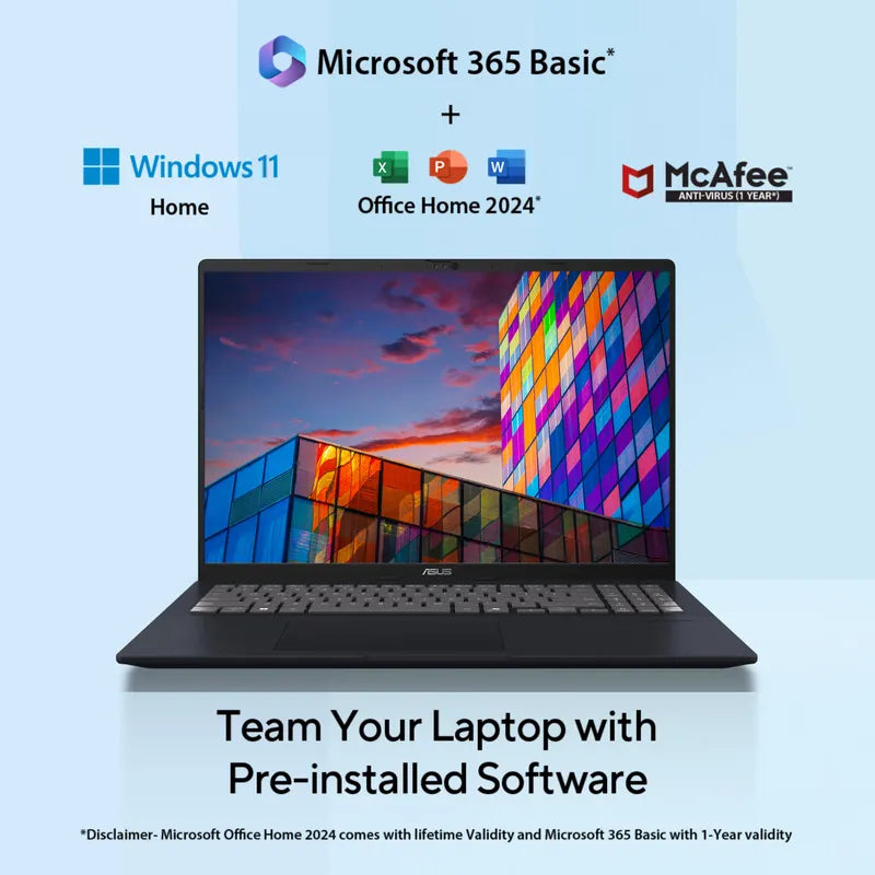 ASUS Vivobook 16, Intel Core Ultra 5 Processor, Intel Graphics, 16GB, 512GB M.2 NVMe PCIe 4.0 SSD,16.0", X1607CA-MB139WS - | Buy Online at Shwetha Computers