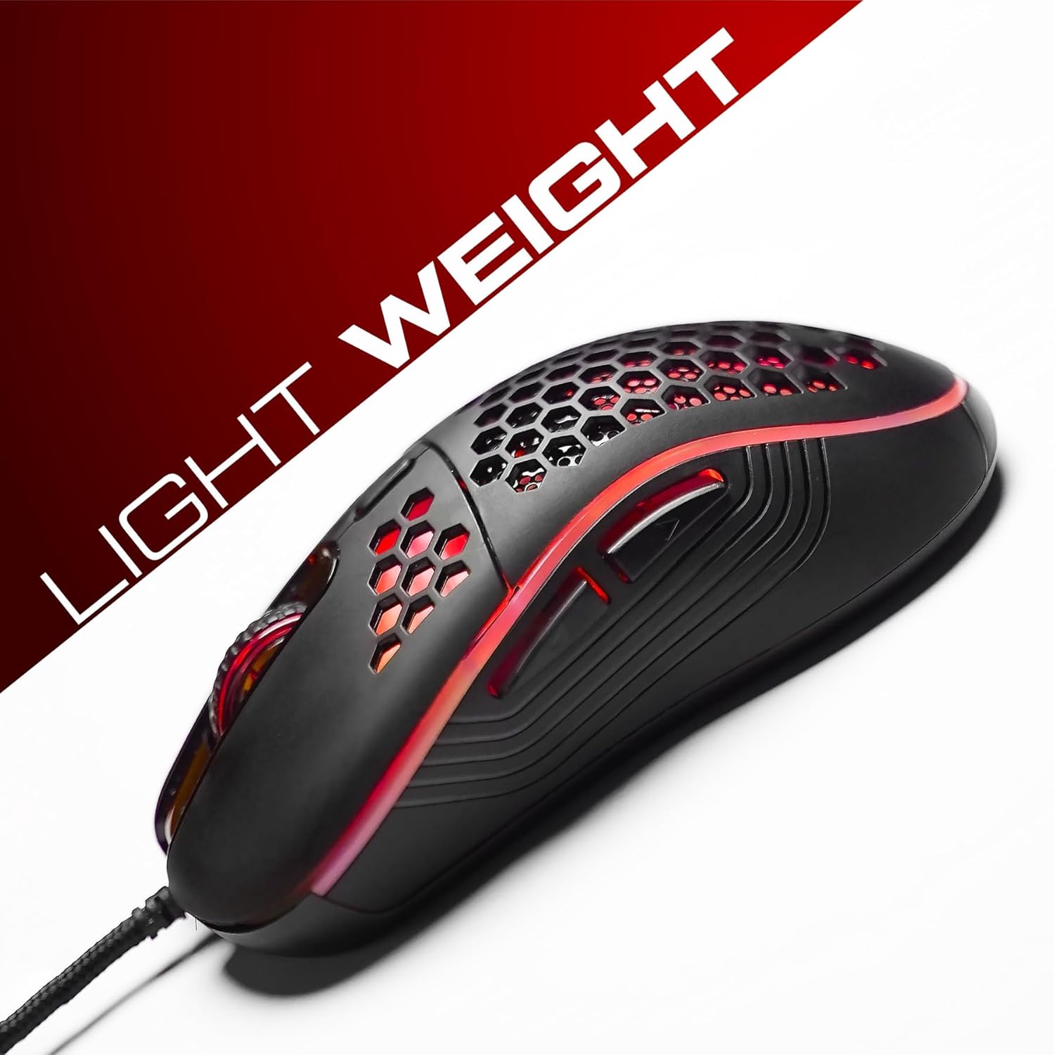 TAG Gamerz Fusion RGB Honeycomb Gaming Mouse Black Edition