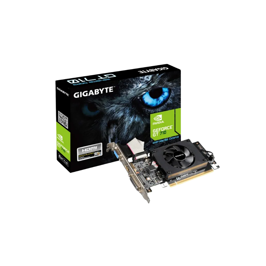 GIGABYTE 710GT Graphics Card - 2GB DDR3, Budget-Friendly Performance