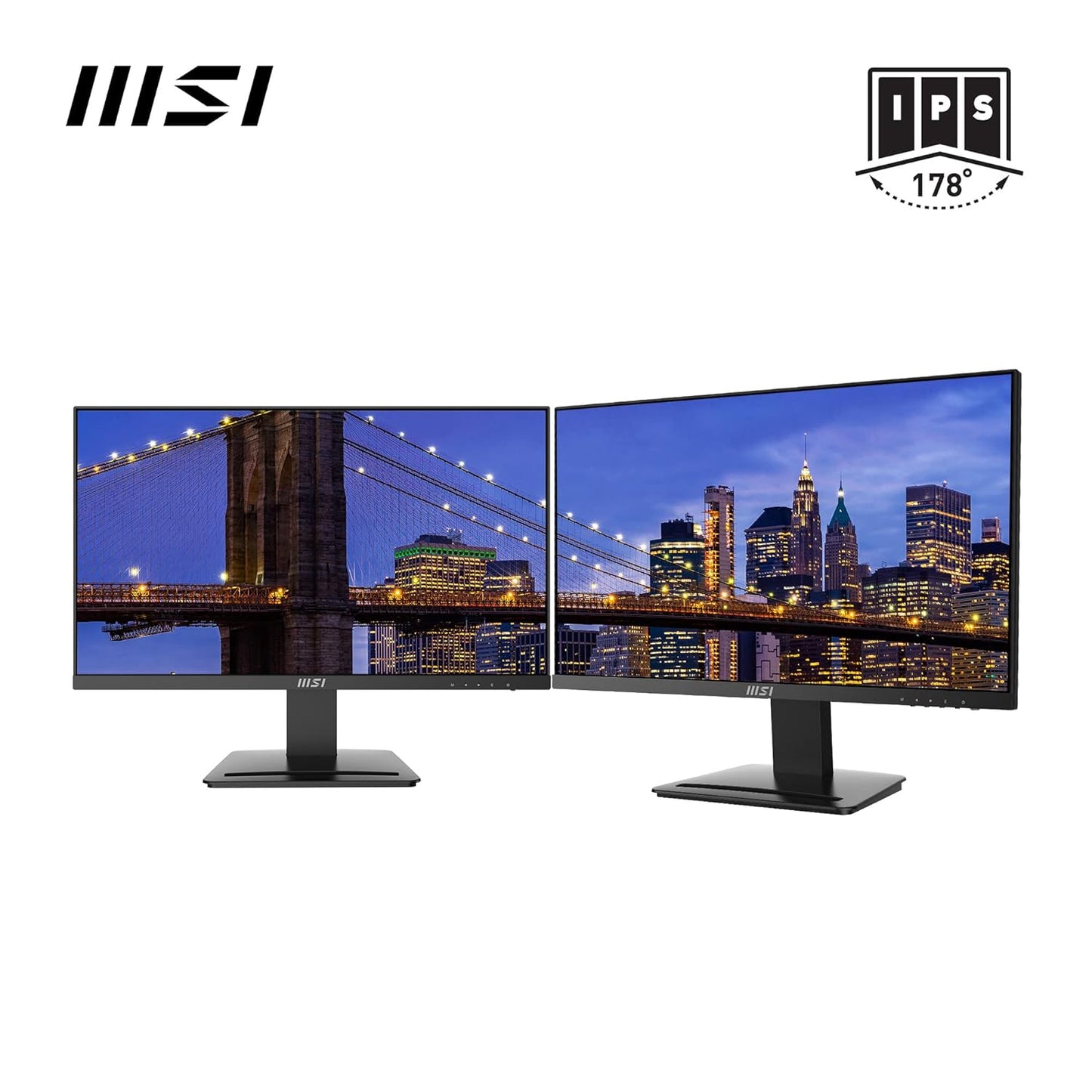 MSI PRO MP243X W 23.8" FHD Monitor 100Hz 1ms IPS Panel Anti-glare HDMI/DP VESA Mounting