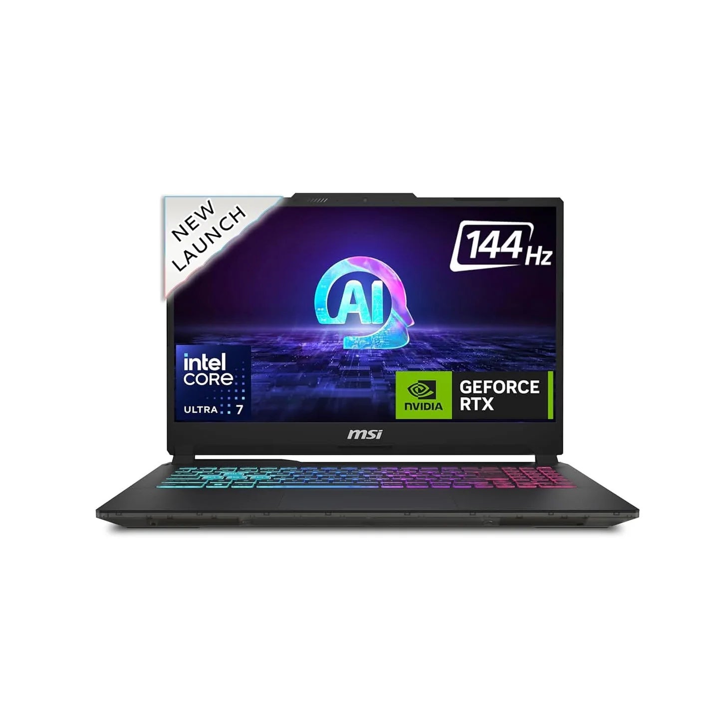 MSI Cyborg 15 AI Gaming Laptop Intel Core 7-155H processor, NVIDIA GeForce RTX 4050, 8x2GB, 1TB SSD, 15.6