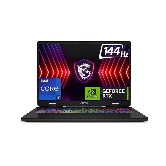 MSI Sword 16 HX Gaming Laptop Intel Core i9 13980H Processor, NVIDIA GeForce RTX 4060, 16x2GB, 1TB SSD, 16