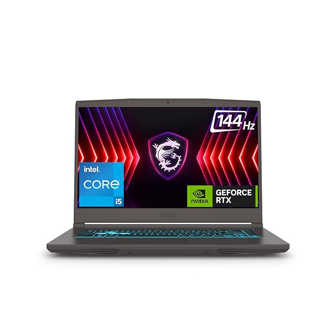 MSI Thin 15 Gaming Laptop Intel 13th Gen Core i5-13420H processor, RTX 4050-6GB, 16GB, 1TB SSD, 15.6" FHD, B13VE-1802IN