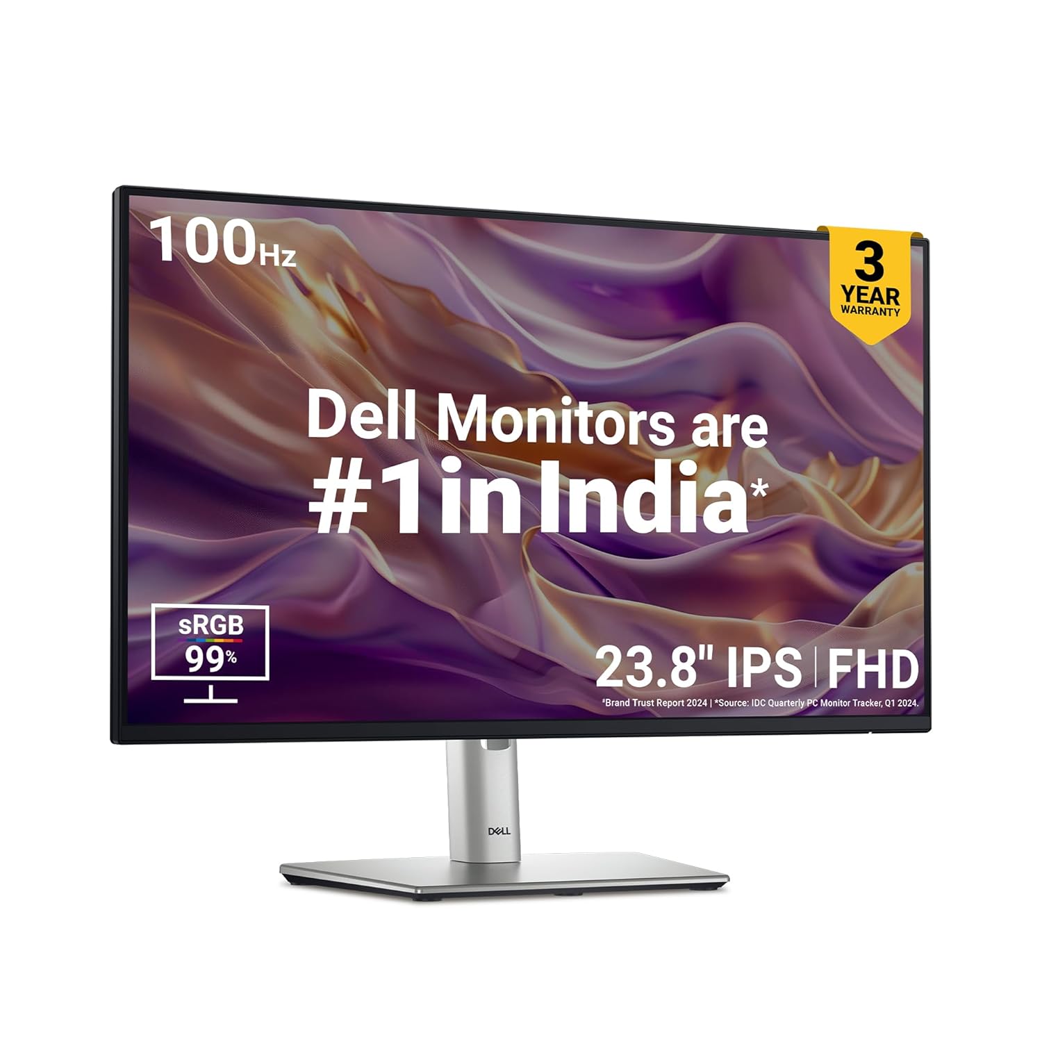 DELL P2425HE 24" FHD IPS/100Hz/Black Office Monitor - | Buy Online at Shwetha Computers