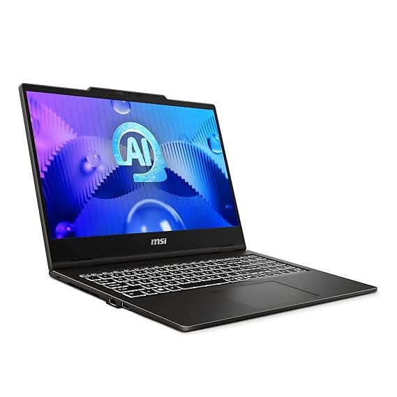 MSI Venture 15 AI Gaming Laptop Intel Core Ultra 5 processor 125H, Intel Arc Graphics, 8x2GB, 512GB SSD, 15.6