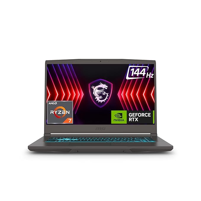 MSI Thin A15 Gaming Laptop Ryzen 7 7735HS processor, RTX 4050-6GB, 16GB, 1TB SSD, 15.6" FHD, B7VE-065IN