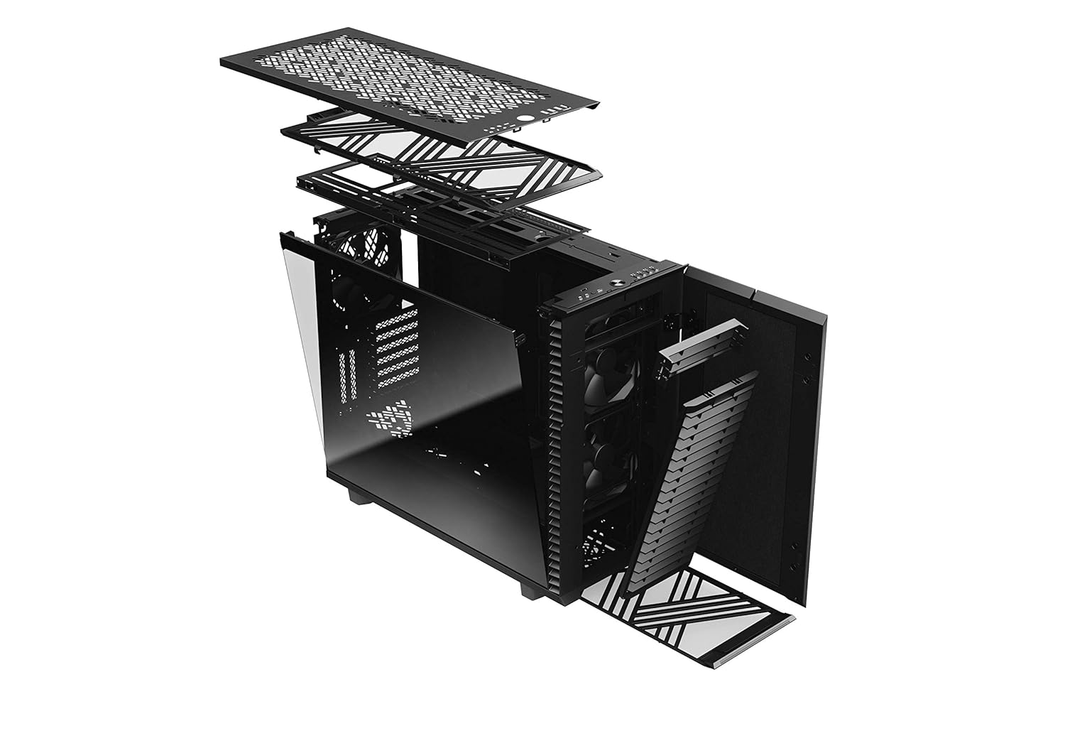 Fractal Define 7 Black TG Dark Tint Mid Tower Cabinet - | Buy Online at Shwetha Computers