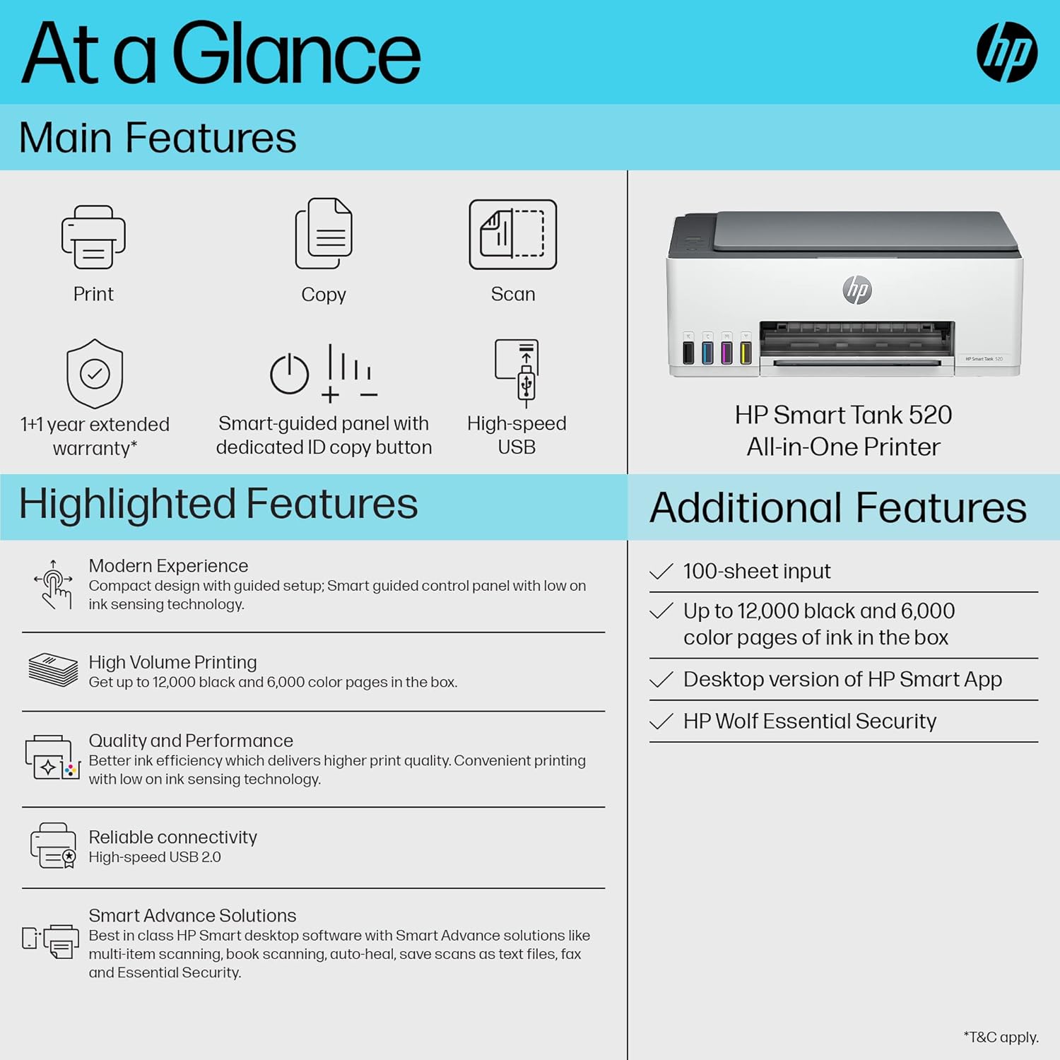 HP 520 Ink Tank PSC MFP | Print, Copy and Scan for Home and Office - | Buy Online at Shwetha Computers