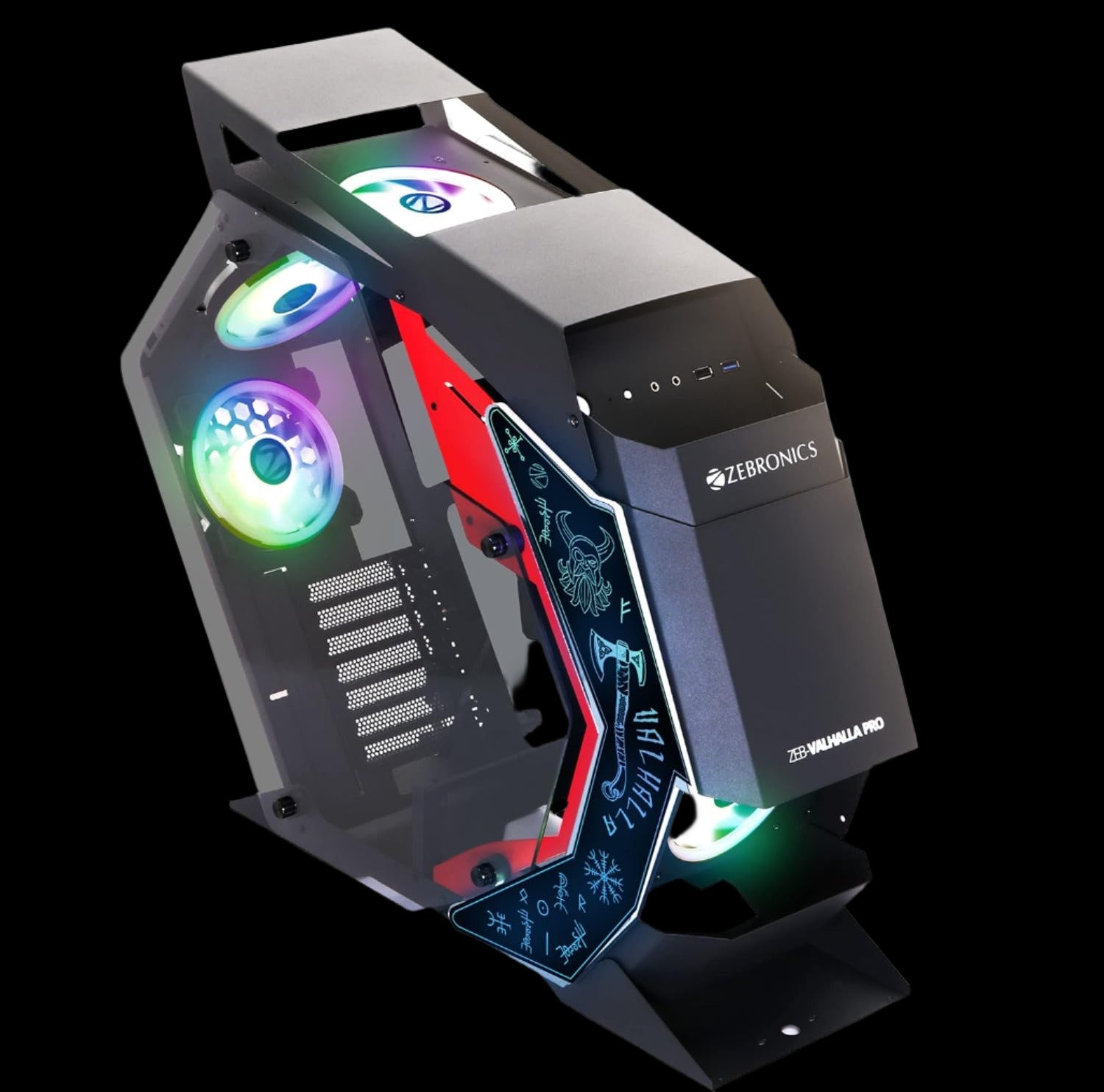 Zebronics Valhalla Pro Mid Tower RGB ATX Computer Case
