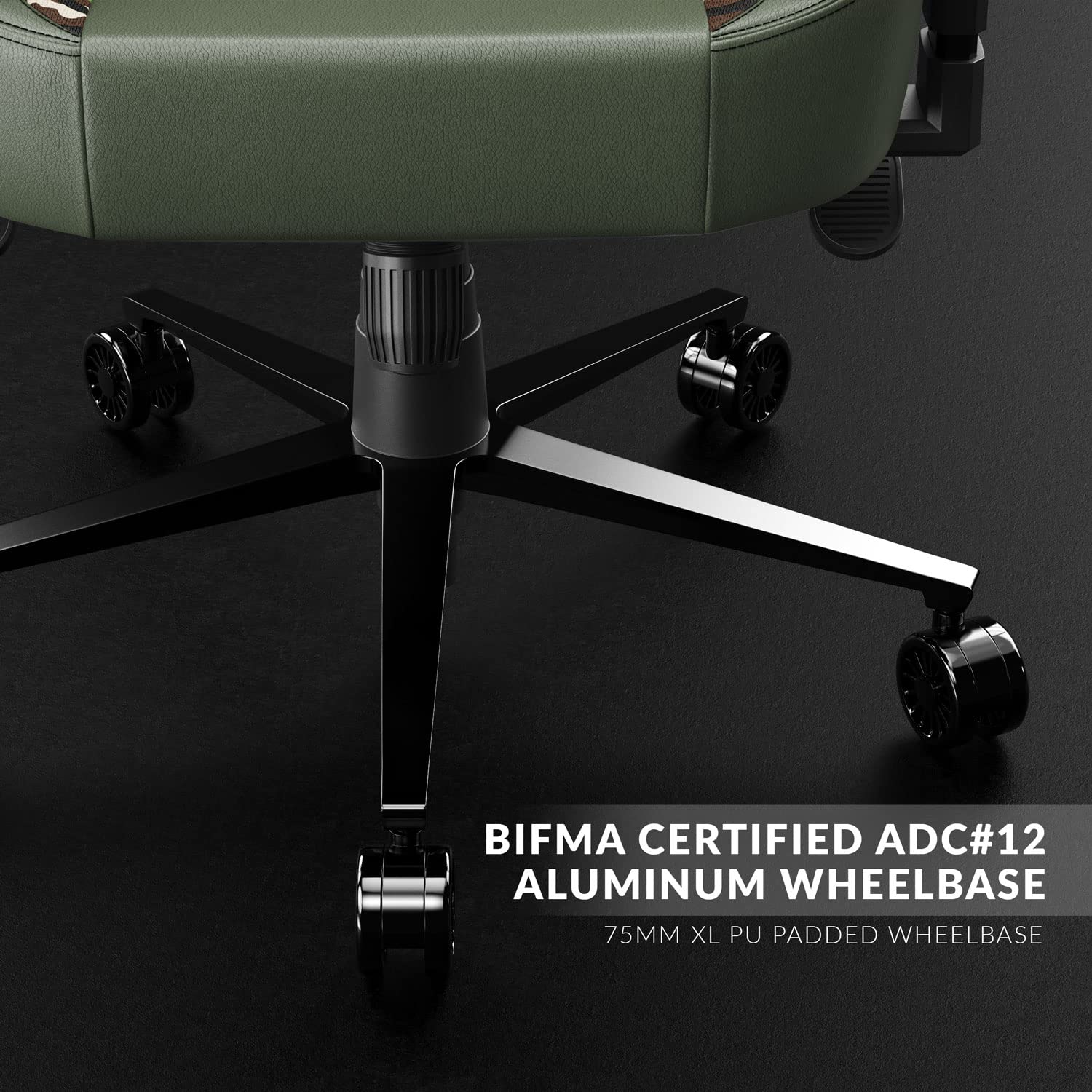 CYBEART Forest Camo Gaming Office Chair 4D Armrest Inbuilt Lumbar Support Supreme PU Leather, Ergonomic, Recline & Tilt