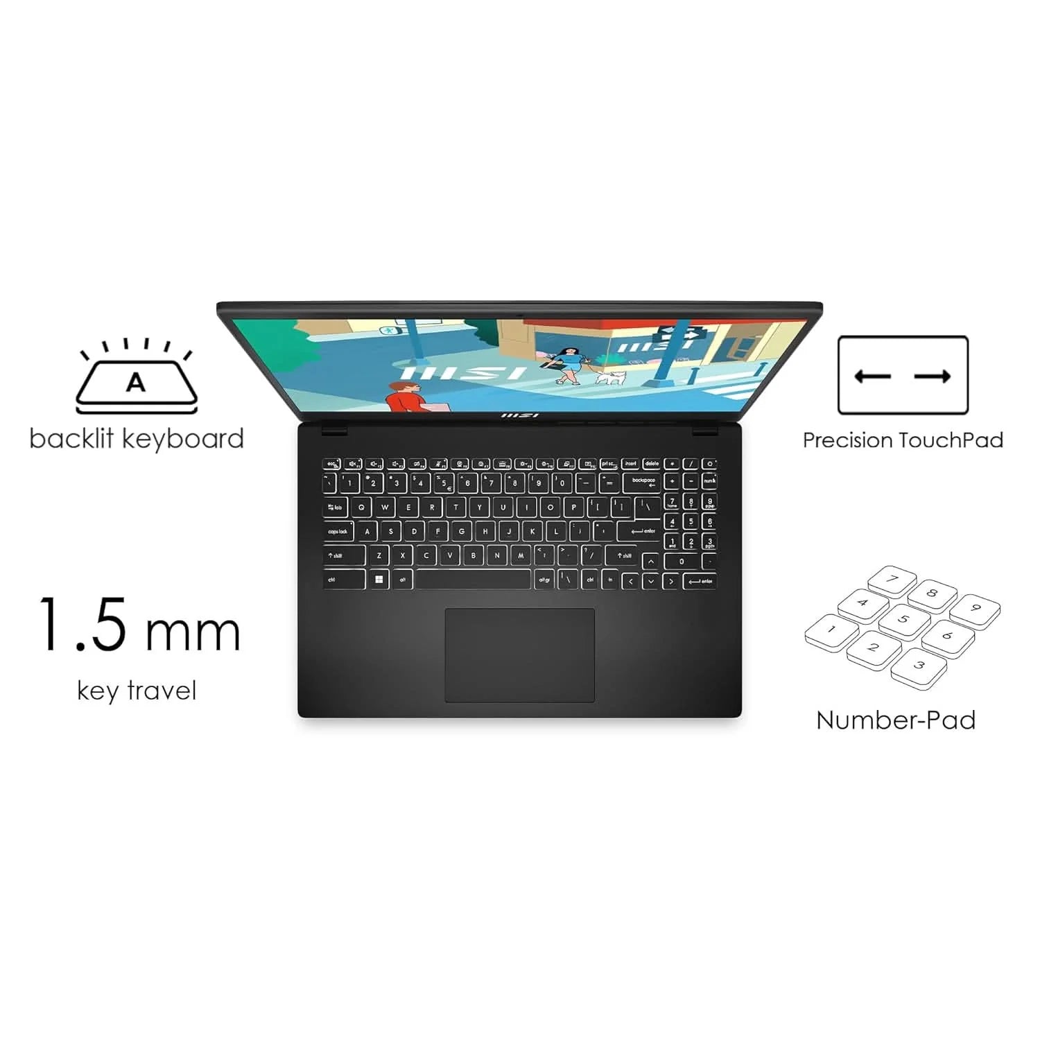 MSI Modern 15 Gaming Laptop Intel Core i3-1315U processor, Intel UHD Graphics, 8GB, 512GB SSD, 15.6" FHD, 15 B13M-1206IN - | Buy Online at Shwetha Computers
