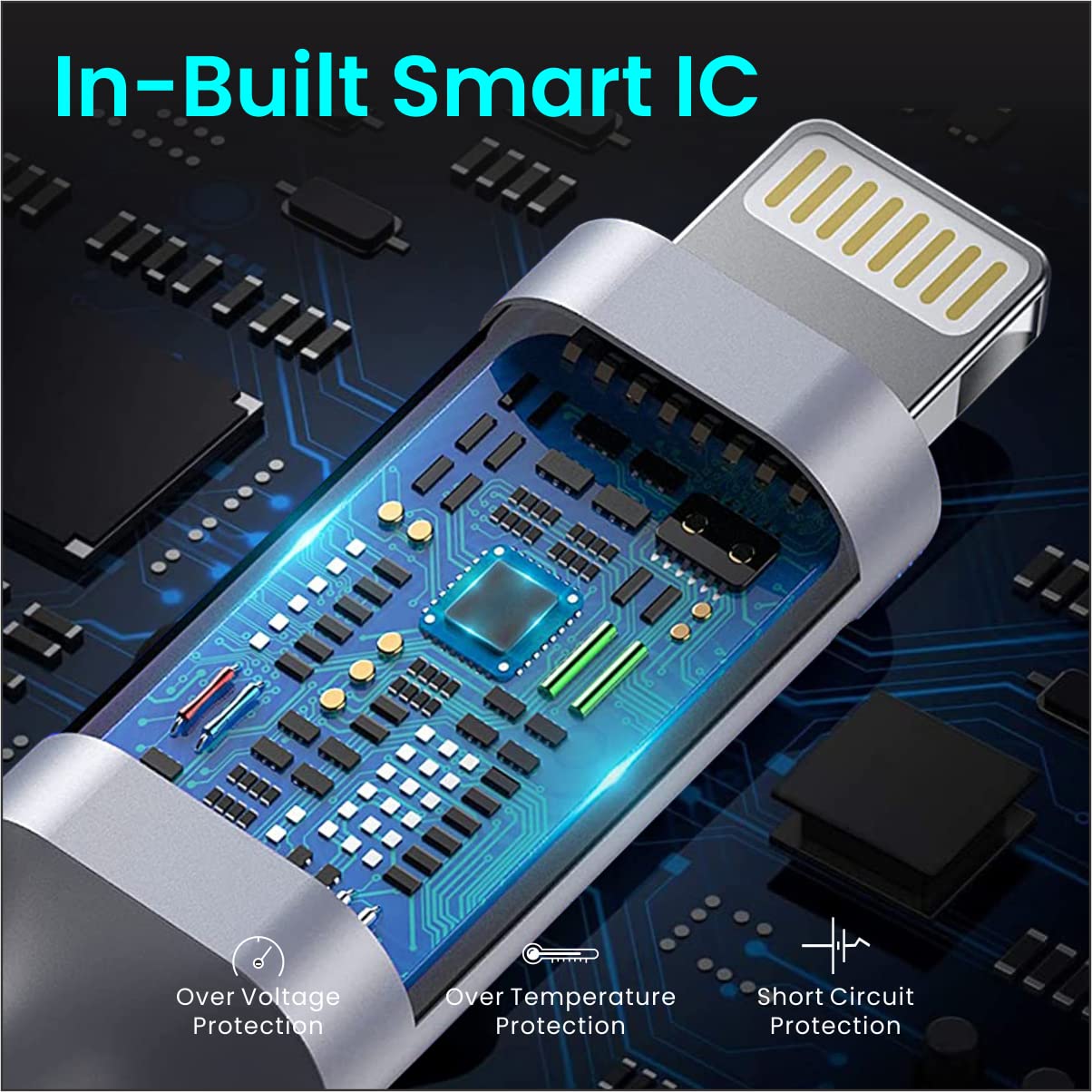 PORTRONICS Konnect L1 Type C to 8Pine | Nylon braided | quick data transfer | Type-C | Tangle free - | Buy Online at Shwetha Computers