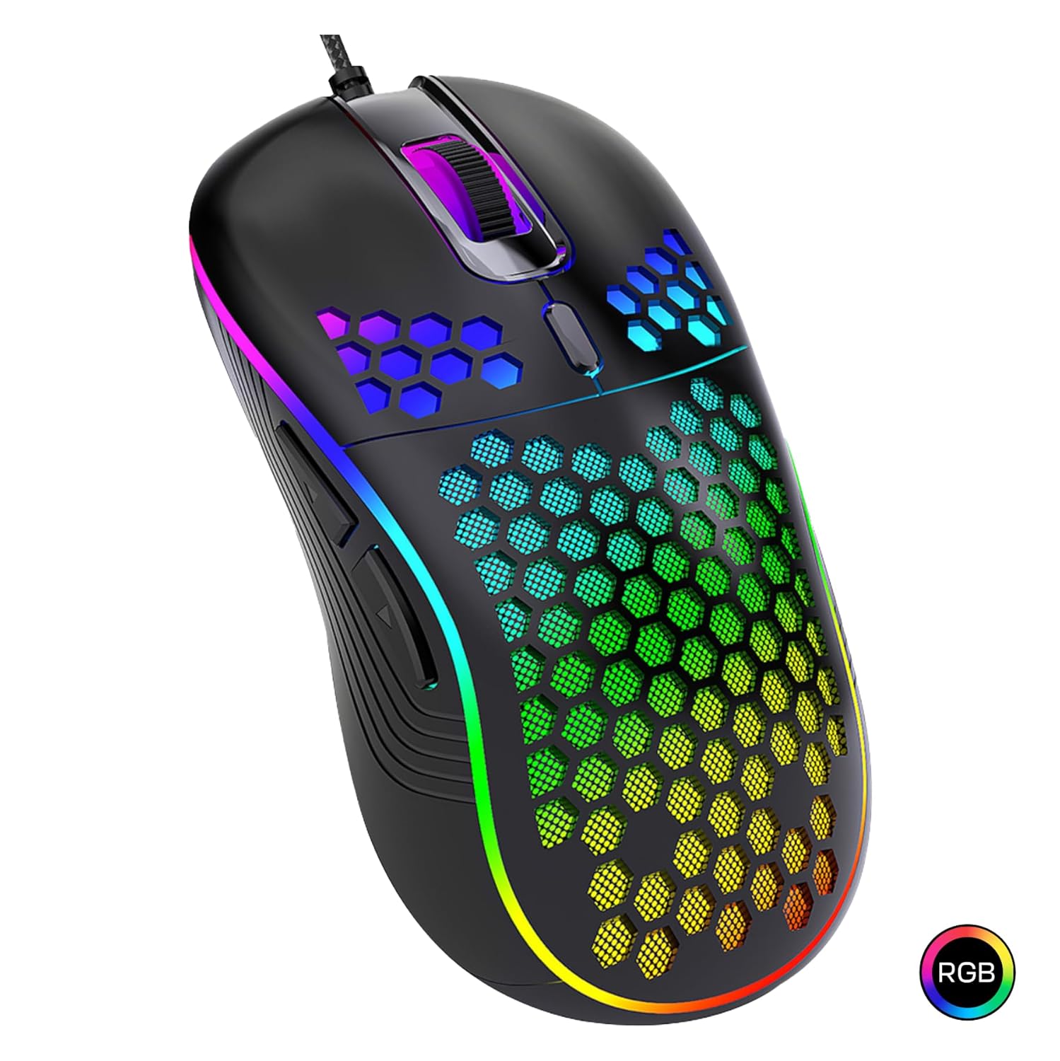 TAG Gamerz Fusion RGB Honeycomb Gaming Mouse Black Edition