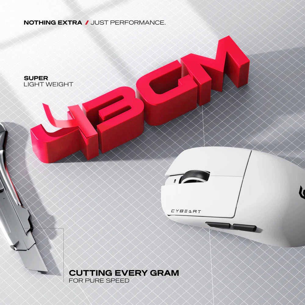 Cybeart Artemis | 1K 52g Ultra-light Hot-Swap Tri-Mode Gaming Mouse - | Buy Online at Shwetha Computers