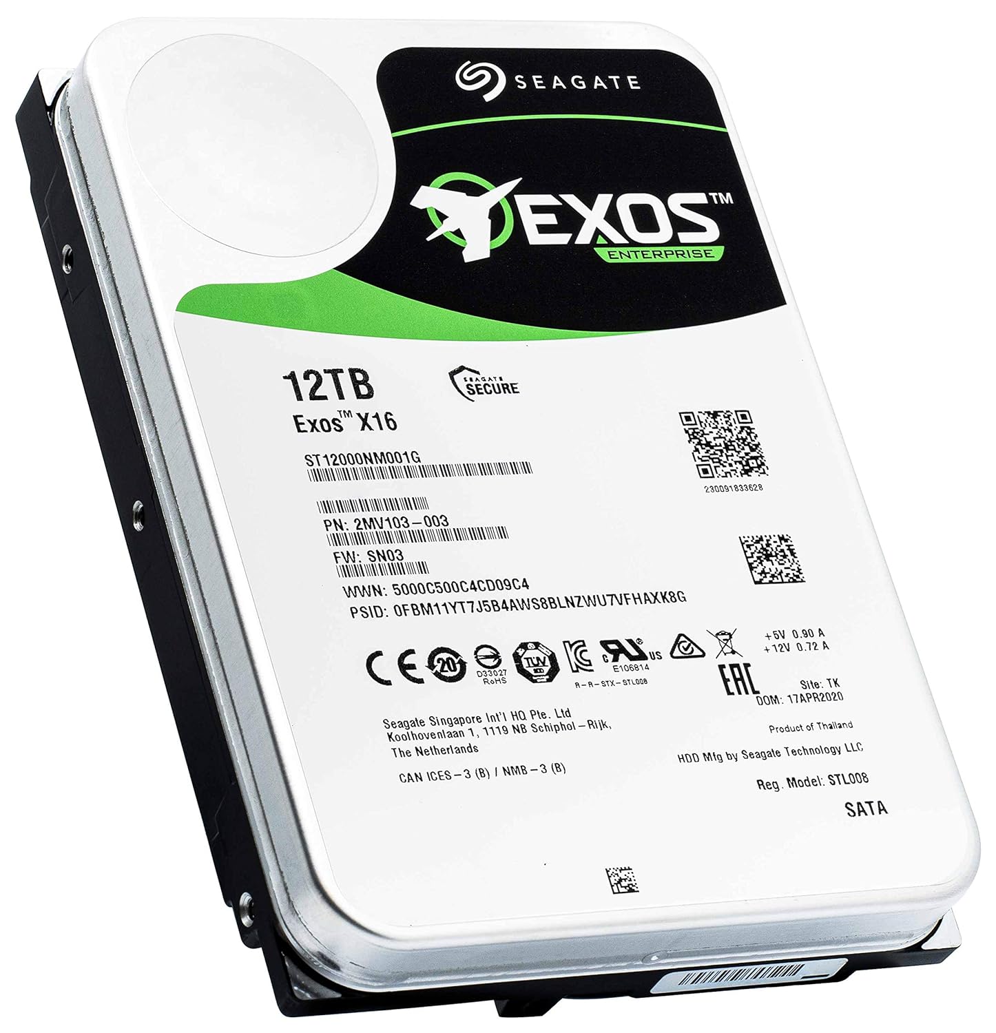 Seagate 12 TB SATA 6 GB/s 3.5-inch HDD ST12000NM001G