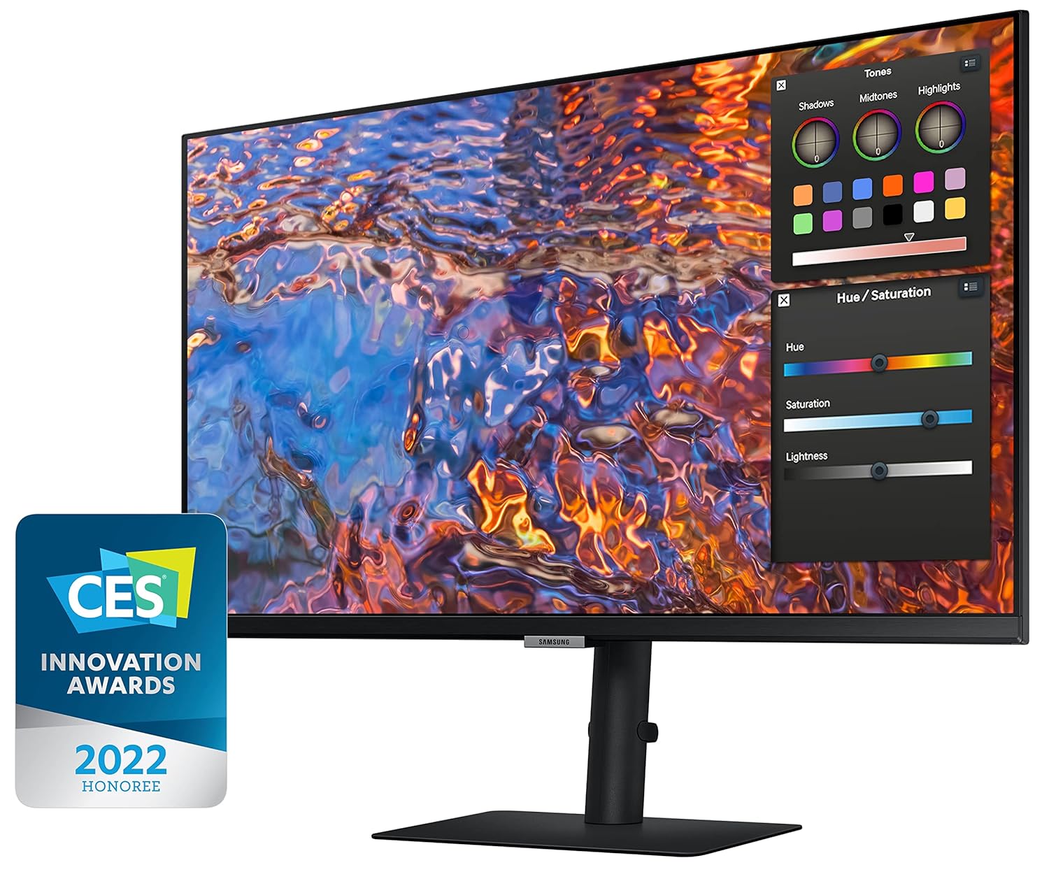 Samsung 27-Inch(68.6cm) UHD Monitor, IPS Panel, USB Type-C, HDR 400, DCI-P3 98%, Matte Display, Borderless Design, Height Adjustable, Eye Comfort, Energy Saving (LS27B800PXWXXL, Black)