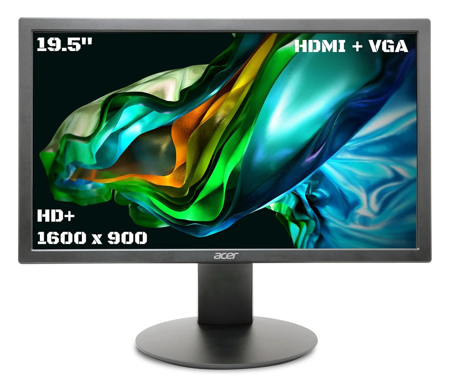 Acer K202QMBI 20" HD+ HDMI/VGA/75Hz/Black Pannel Gaming Monitor - | Buy Online at Shwetha Computers