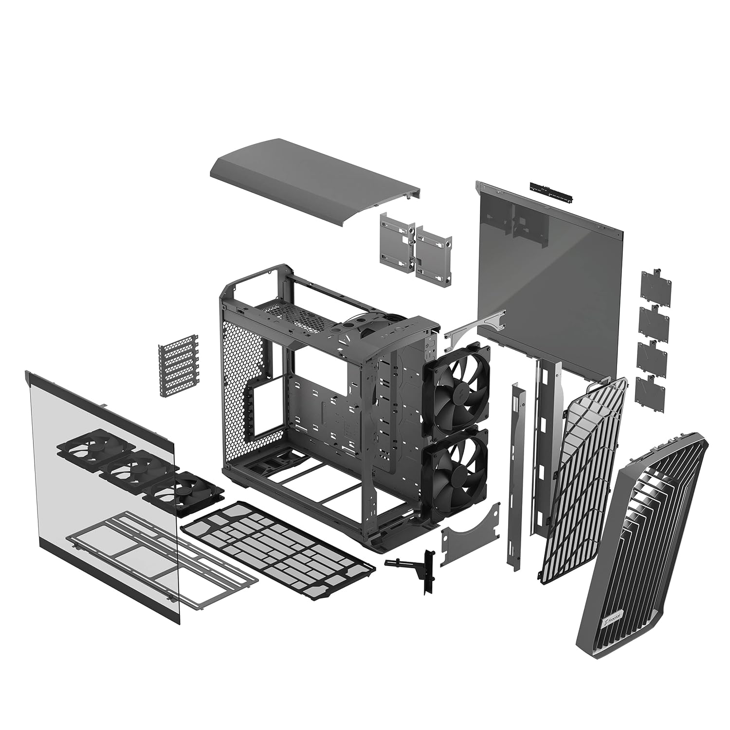 Fractal Torrent Gray TG Light Tint Mid Tower Cabinet - | Buy Online at Shwetha Computers