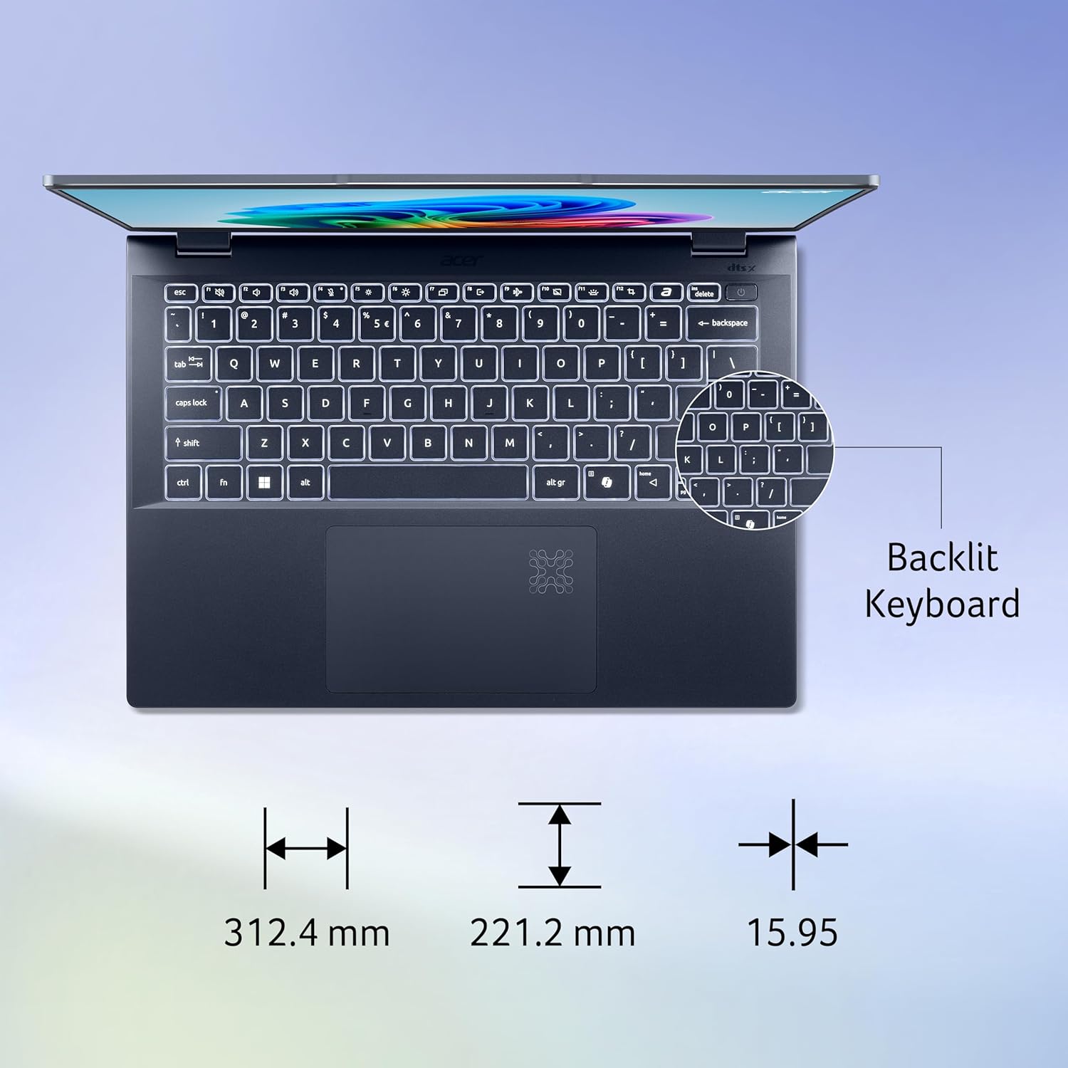 Acer Swift 14 AI (SF14-51) Gaming Laptop Intel Core Ultra 5 processor 226V, Intel Arc graphics, 16 GB, 512GB SSD, 14" WUXGA, NX.J2HSI.002 - | Buy Online at Shwetha Computers