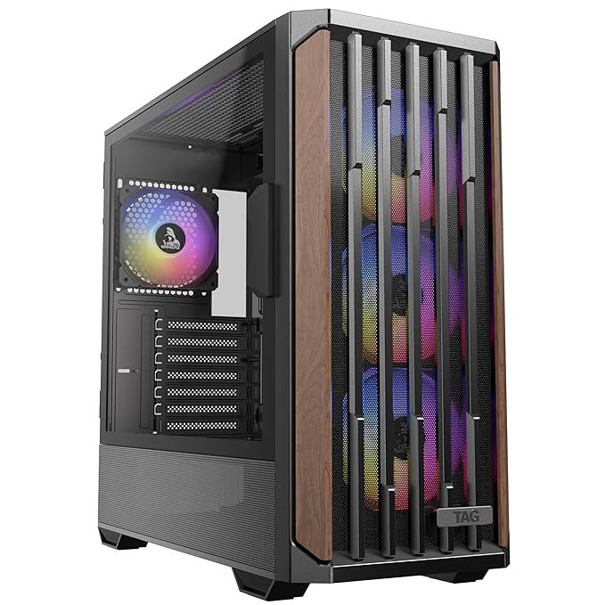 TAG Gamerz Stellar Alpha Mid-Tower Gaming PC Case (Black)