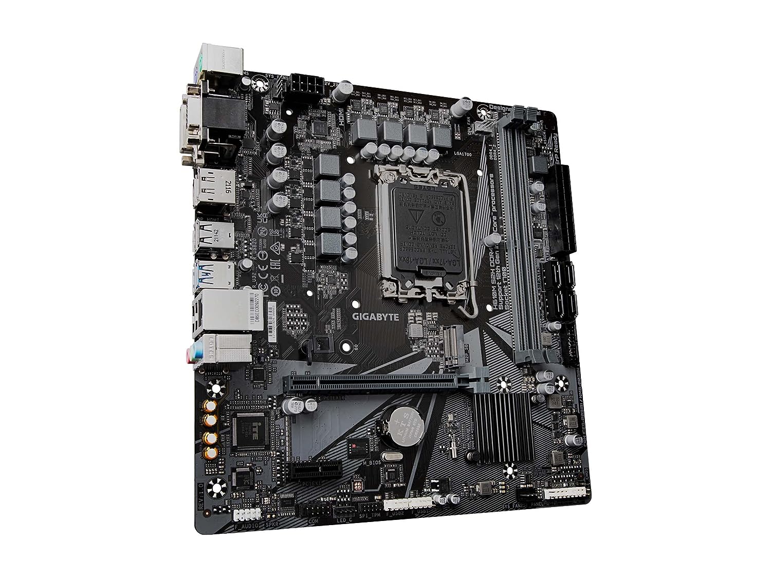 Gigabyte H610M S2H DDR4 Micro ATX Motherboard (LGA1700, Intel H610, 64GB RAM, PCIe 4.0)