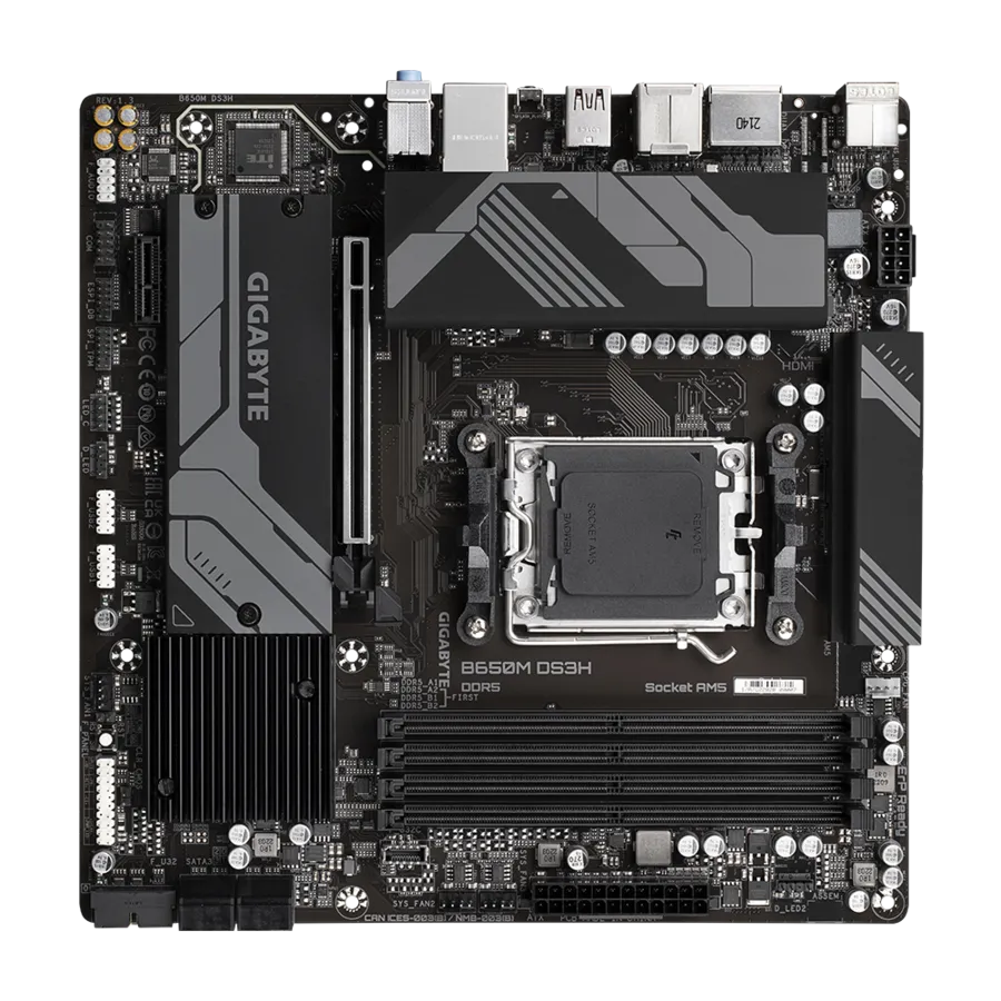 Gigabyte B650M DS3H AMD Ryzen 7000/8000 Series Micro ATX Motherboard with DDR5 Support