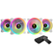 GAMDIAS AELOUS M2-1240R WHITE 4 Case Fan Kit