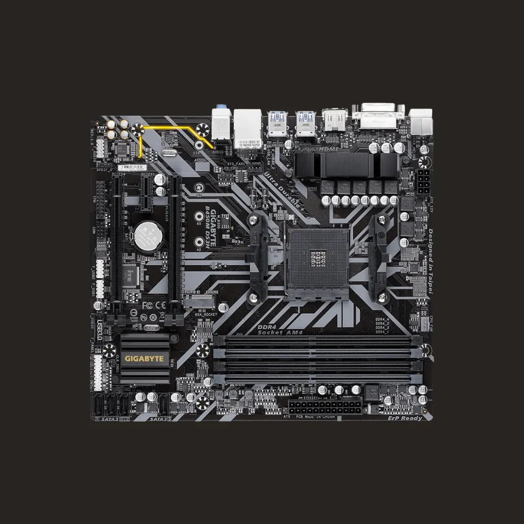 AMD B450 Ultra Durable Motherboard - GbE LAN, PCIe Gen3 x4 M.2