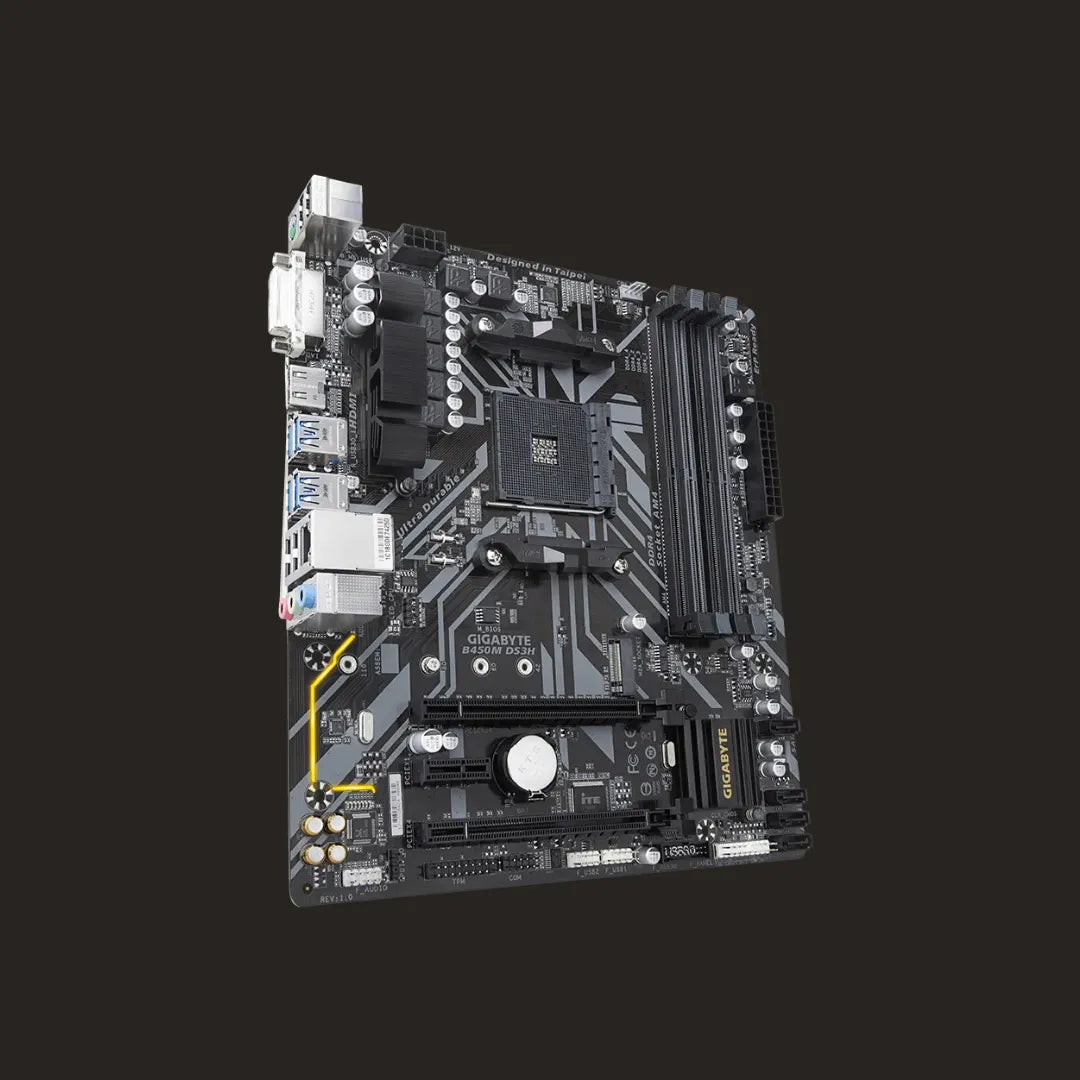 AMD B450 Ultra Durable Motherboard - GbE LAN, PCIe Gen3 x4 M.2