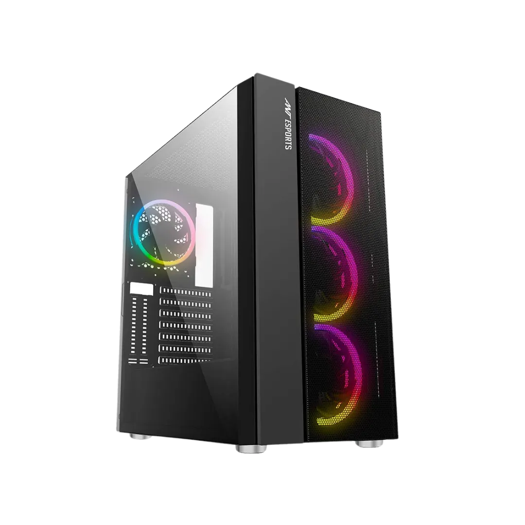 Ant Esports ICE-511MT Mid Tower ARGB Gaming Cabinet Black