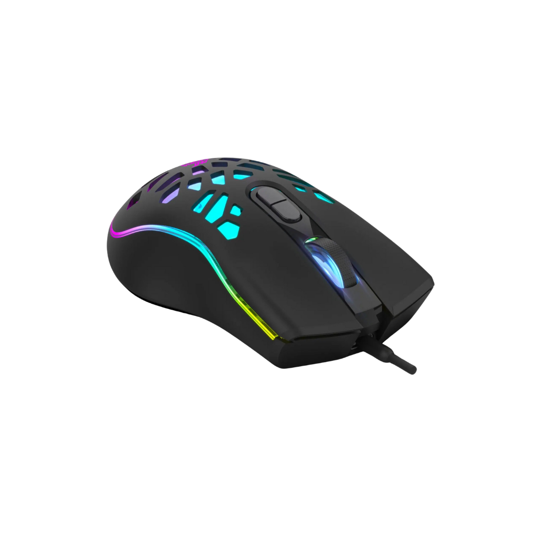 ANT ESPORTS GM80 Wired Optical Gaming Mouse - Black 3600 DPI RGB USB 1 Year Warranty