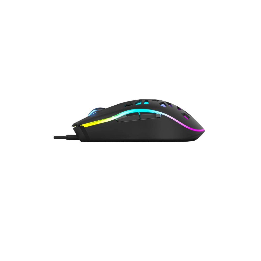 ANT ESPORTS GM80 Wired Optical Gaming Mouse - Black 3600 DPI RGB USB 1 Year Warranty