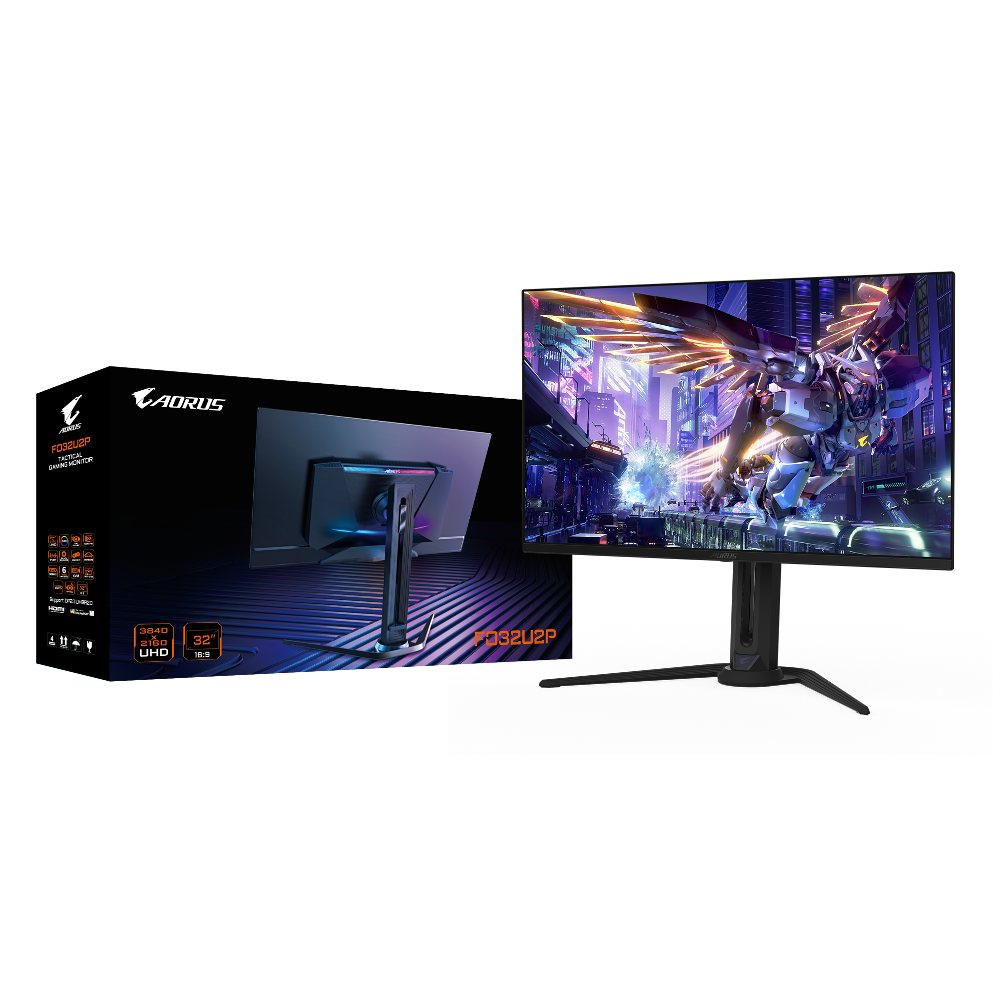 Gigabyte AORUS FO32U2P 32” QD-OLED Flat Gaming Monitor