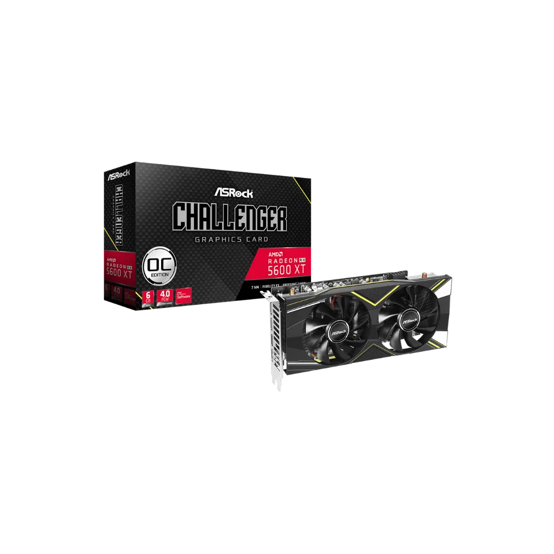 ASRock RX 5600 XT Challenger Graphics Card - 6GB GDDR6, Enhanced Performance