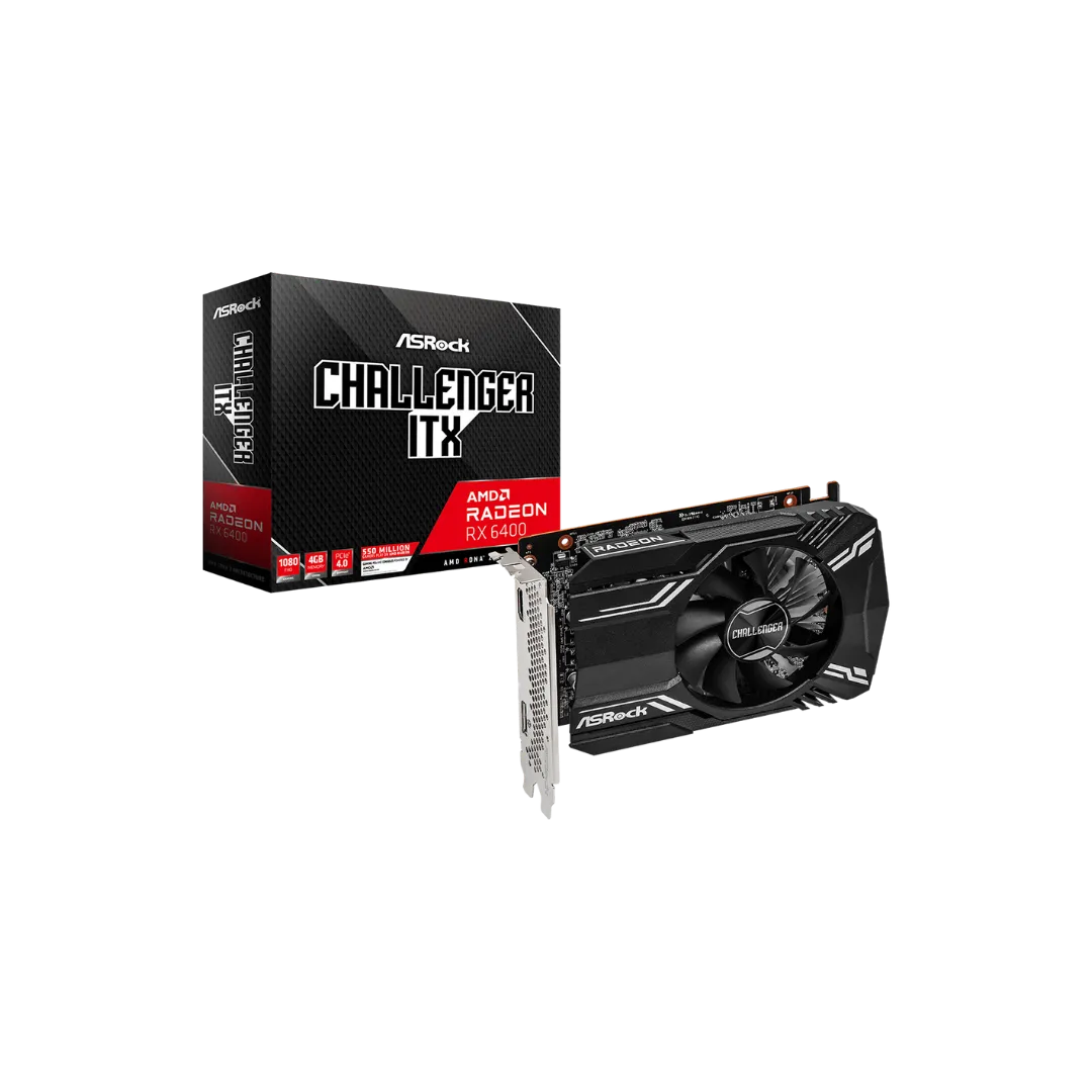 ASRock RX 6400 Challenger Graphics Card - 4GB GDDR6, High Performance