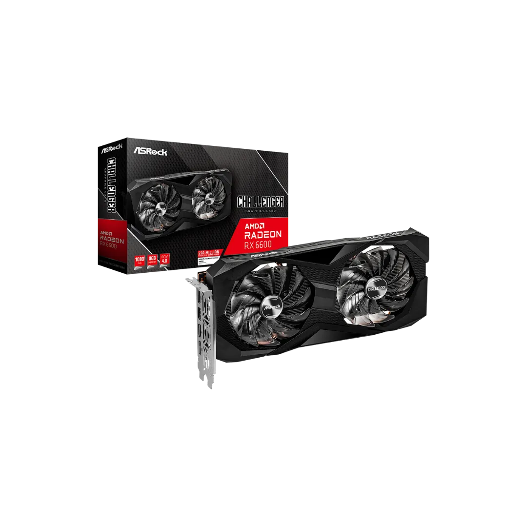 ASRock RX 6600 Challenger Graphics Card - 8GB GDDR6, High Performance