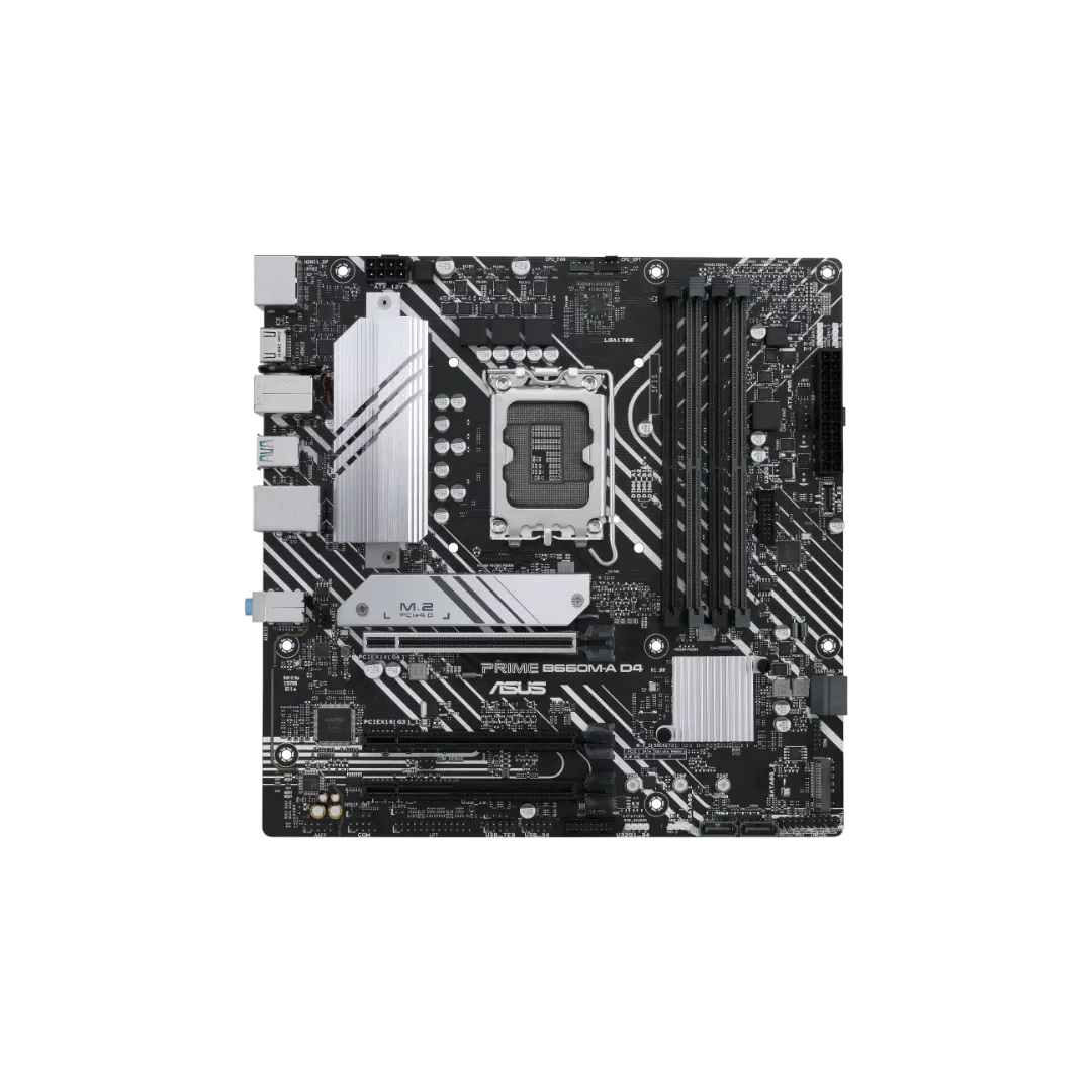 ASUS B660M-A PRIME DDR4 Motherboard - PCIe 4.0, AI Cooling, Intel 12th Gen Ready