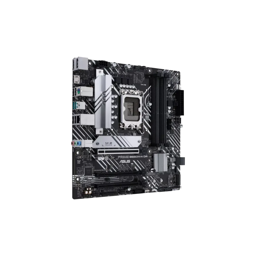 ASUS B660M-A PRIME DDR4 Motherboard - PCIe 4.0, AI Cooling, Intel 12th Gen Ready