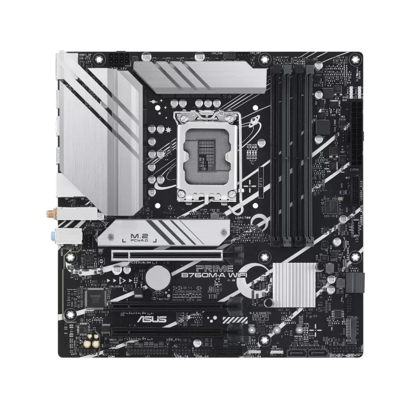 ASUS PRIME B760M-A PRIME WIFI DDR5 Motherboard - PCIe 5.0, Intel 12th Gen Ready