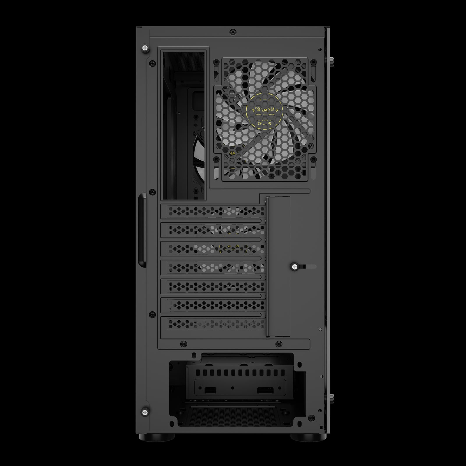 GAMDIAS AURA GC6 ARGB Black Mid Tower Cabinet with Mesh Design & RGB Fans