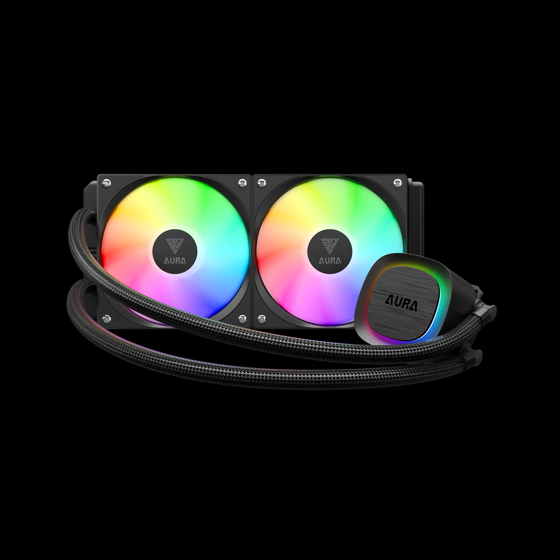 GAMDIAS AURA GL240 V2 Black-240mm ARGB Liquid Cooler with LGA1700 & AM5 Compatibility