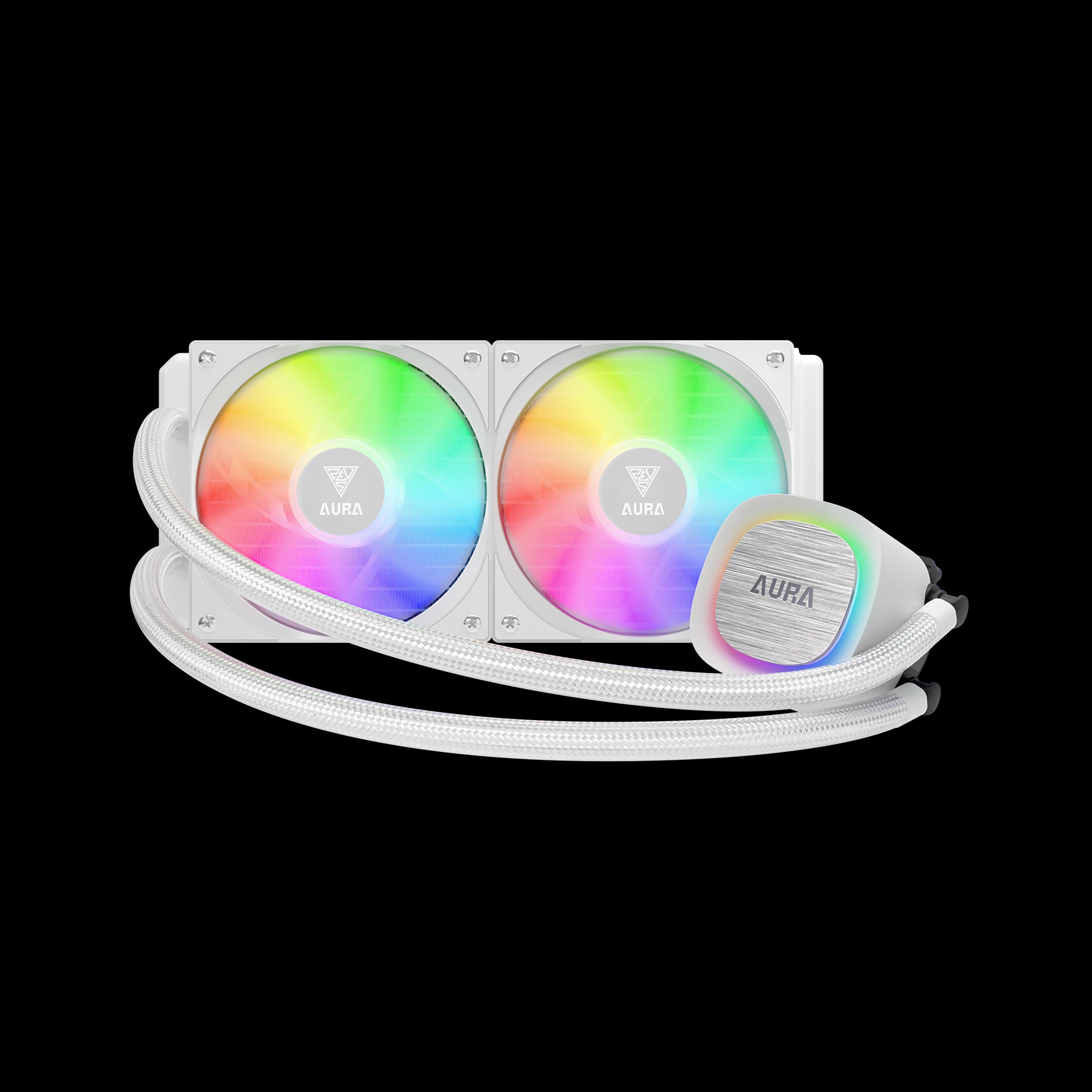 GAMDIAS AURA GL240 V2 WH High Performance 240mm ARGB Liquid Cooler with Universal Socket Support