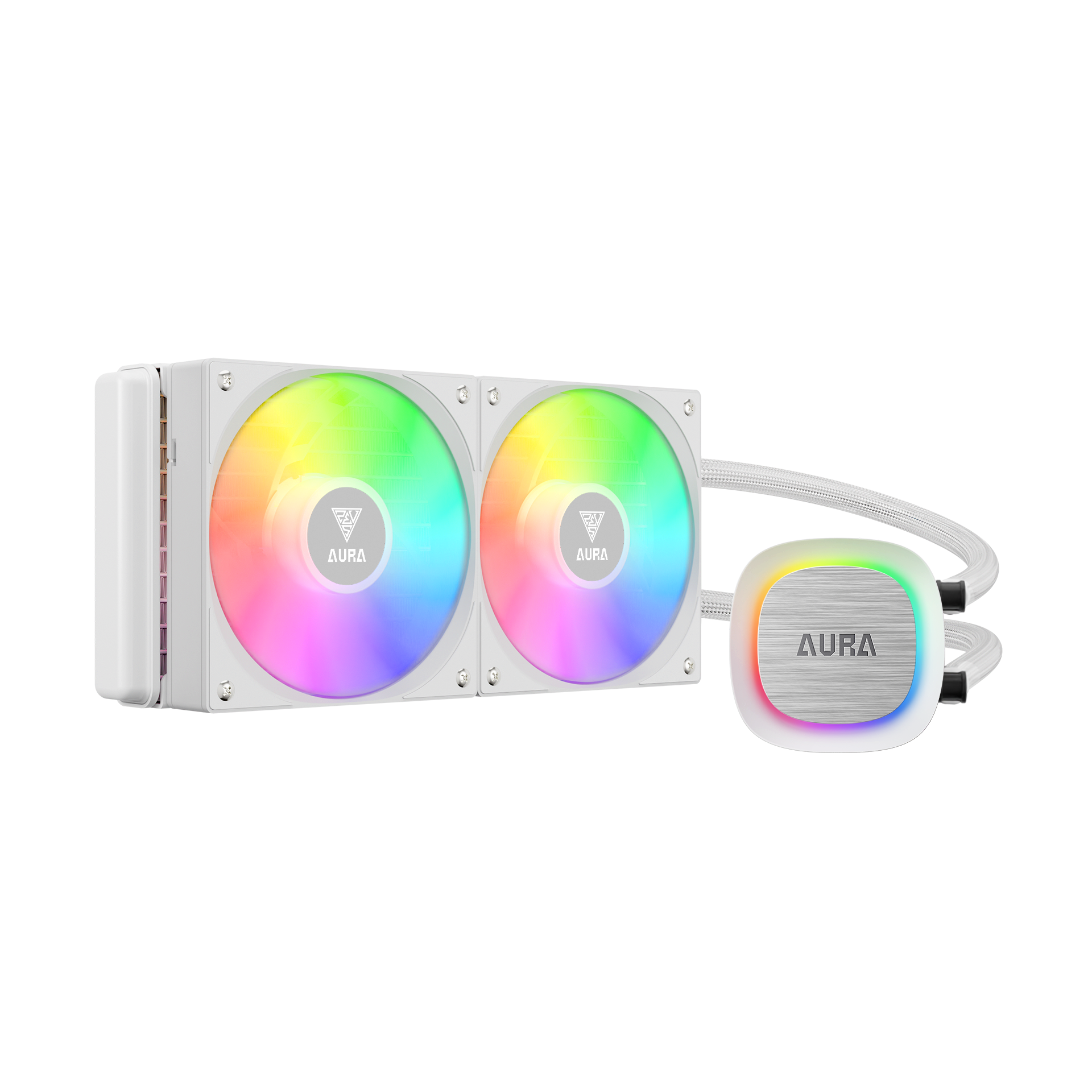 GAMDIAS AURA GL240 V2 WH High Performance 240mm ARGB Liquid Cooler with Universal Socket Support